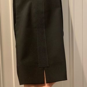 Elegant long slimming black trousers side slit Size 27